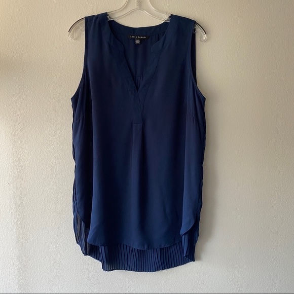 zac & rachel Navy Blue sleeveless top size L - Picture 1 of 6